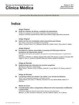 Índice Volume 5 nº 2 - Março/Abril de 2007
