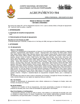 ORDEM DE SERVI&Ccedil;O 4 DE 2007 - OUTUBRO A DEZEMBRO