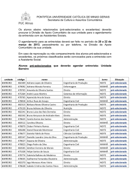 PONTIF&Iacute;CIA UNIVERSIDADE CAT&Oacute;LICA DE MINAS