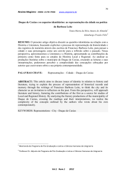 Revista Magistro - ISSN: 2178-7956 Duque de Caxias e os aspectos