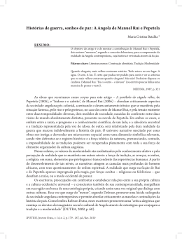 Hist&oacute;rias de guerra, sonhos de paz: A Angola de Manuel Rui e