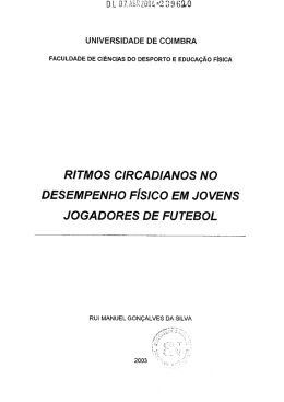 RrrMos clRcAmANos NO DESEMPENHO F&iacute;sico EM Jo vNs