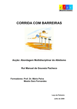 Corrida com Barreiras - Uma abordagem para o 9&ordm; ano