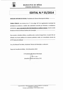 Edital N.&ordm; 55 &ndash; Confirma&ccedil;&atilde;o da Realiza&ccedil;&atilde;o do