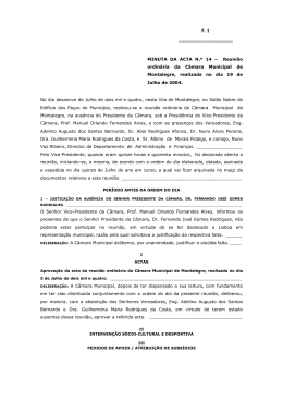 Acta n.º 14 - 19.07.2004 - Câmara Municipal de Montalegre