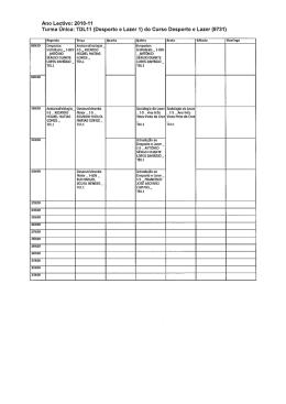 Ano Leotivo: 2010-11 Turma Unica: TDL11 (Desporto e Lazer