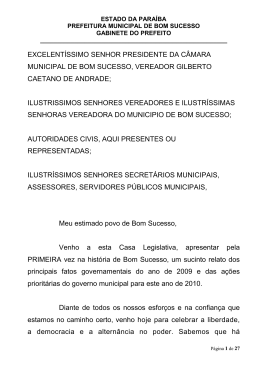 EXCELENTÍSSIMO SENHOR PRESIDENTE DA