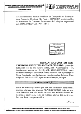 Ao Excelent&iacute;ssimo Senhor Presidente da Companhia de
