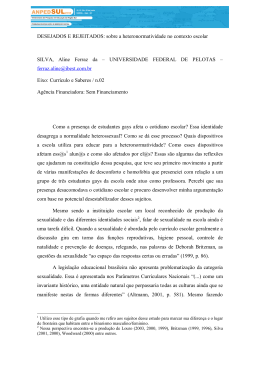 DESEJADOS E REJEITADOS