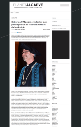 Reitor da UAlg quer estudantes mais