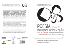 2&ordm; volume - Caderno de resumos XV Semin&aacute;rio - com