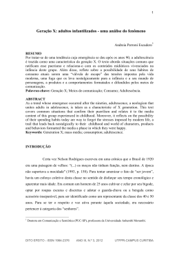 Gera&ccedil;&atilde;o X: adultos infantilizados - uma an&aacute;lise do fen&ocirc;meno