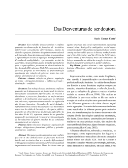 Das Desventuras de ser doutora - Revista La Manzana de la Discordia