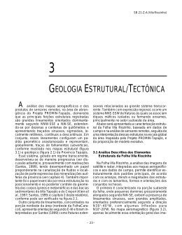 GEOLOGIA ESTRUTURAL/TECTÔNICA