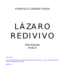 L&aacute;zaro Redivivo