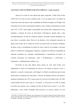 Algumas cartas in&eacute;ditas de Sena Freitas