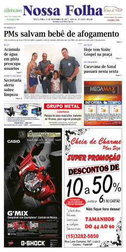 Edi&ccedil;&atilde;o 11/12/2015 - Jornal Nossa Folha
