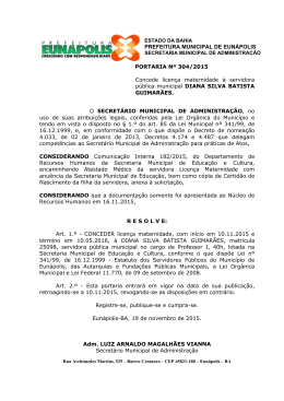 Portaria nº 304/2015 - Portal da Prefeitura Municipal de Eunápolis