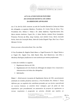 Acta - Ordem dos Advogados