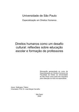 reflexões sobre educação escolar e formação de professores