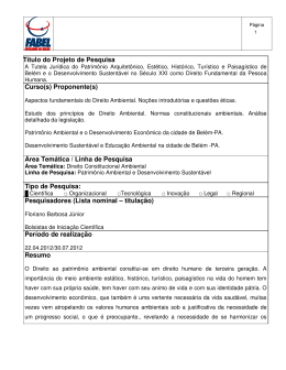 A Tutela Jur&iacute;dica do Patrim&ocirc;nio Arquitet&ocirc;nico, Est&eacute;tico