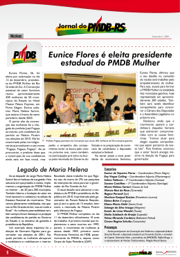 Eunice Flores é eleita presidente estadual do PMDB - PMDB-RS