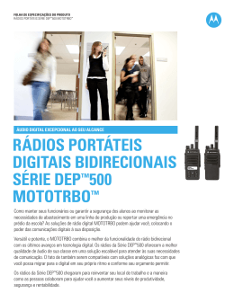 rádios portáteis digitais bidirecionais série dep™500 mototrbo