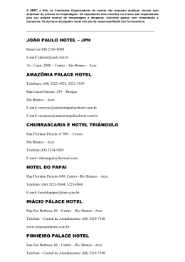 jo&atilde;o paulo hotel &ndash; jph amaz&ocirc;nia palace hotel churrascaria e hote