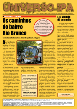 Os caminhos do bairro Rio Branco