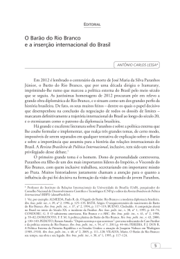 O Barão do Rio Branco e a inserção internacional