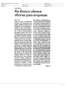 Jornal DCI - Centro Profissionalizante Rio Branco