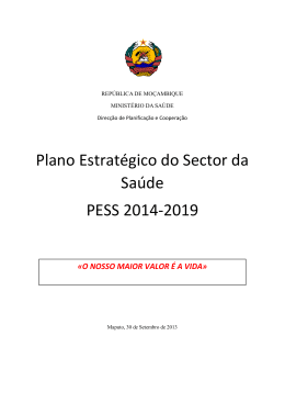 Plano Estratégico do Sector da Saúde PESS 2014-2019