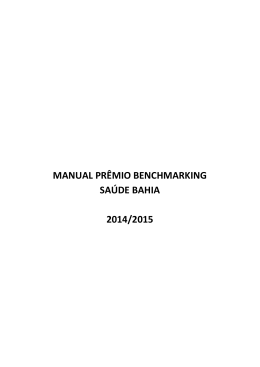 Manual Premio Benchmarking 2014/2015