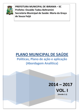 Plano Municipal de Saúde 2014 – 2017