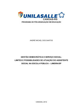 gest&atilde;o democr&aacute;tica e servi&ccedil;o social