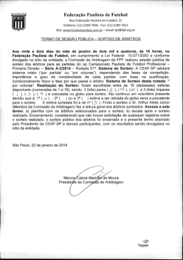 Federa&ccedil;&atilde;o Paulista de Futebol