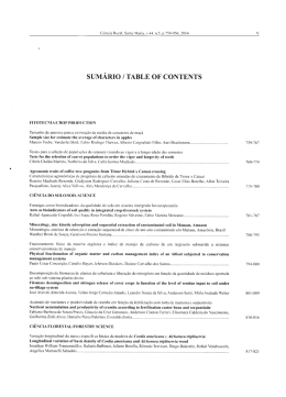 SUM&Aacute;RIO / TABLE OF CONTENTS
