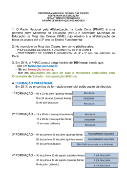 ORIENTAÇÕES - PNAIC