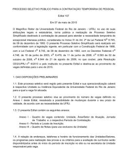 UNIVERSIDADE FEDERAL DO RIO DE JANEIRO