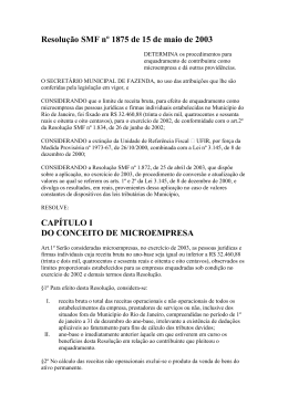 Resolução SMF nº 1875 de 15 de maio de 2003