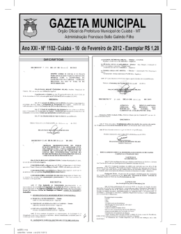 gazeta municipal - SINTRACE-MT Sindicato dos Agentes Comunit