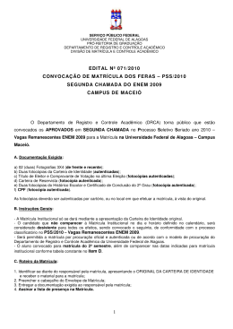 2 Semestre Enem 2009 - Copeve - Universidade Federal de Alagoas