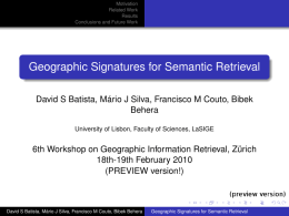 Geographic Signatures for Semantic Retrieval