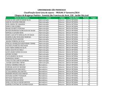 PROUNI 1&ordm; Semestre/2014 C&acirc;mpus de Bragan&ccedil;a Paulista