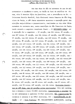 ctRcuNs`cRrçÃo ELEITORAL Do Rlo GRANDE Do sul.