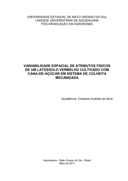 variabilidade espacial de atributos f&iacute;sicos de um latossolo
