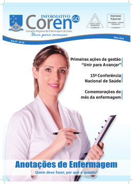 Informativo n&ordm; 20 - Conselho Regional de Enfermagem de Goi&aacute;s