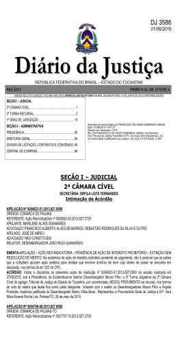 DJ 3588 - Tribunal de Justi&ccedil;a do Estado do Tocantins