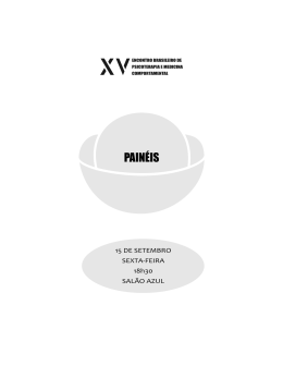 XV Encontro ABPMC - Pain&eacute;is 15/09/2006