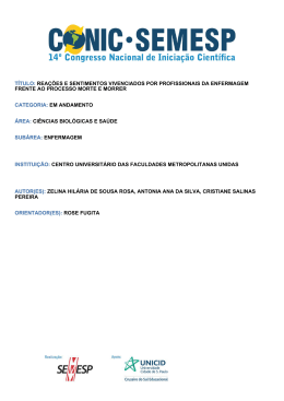 T&Iacute;TULO: REA&Ccedil;&Otilde;ES E SENTIMENTOS - O Conic
